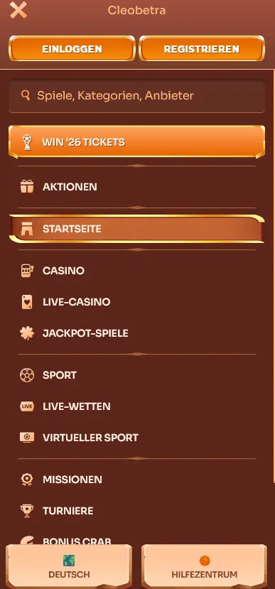 Cleobetra Casino Mobilversion – Spielen im Browser auf Android und iOS