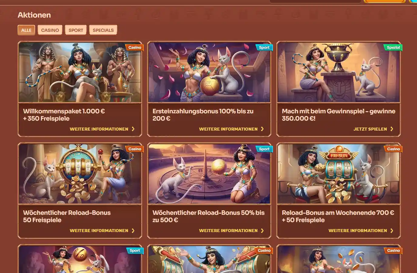 Cleobetra Casino Bonusangebote mit Willkommenspaket